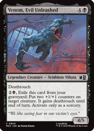 Venom, Evil Unleashed (MSC-800) [Commander: Marvel Super Heroes] Foil