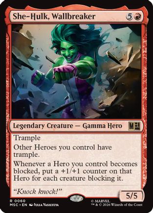 She-Hulk, Wallbreaker (MSC-060) [Commander: Marvel Super Heroes]