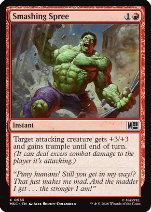 Smashing Spree (MSC-555) [Commander: Marvel Super Heroes] Foil