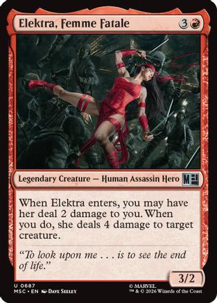 Elektra, Femme Fatale (MSC-687) [Commander: Marvel Super Heroes] Foil