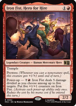 Iron Fist, Hero for Hire (MSC-692) [Commander: Marvel Super Heroes] Foil