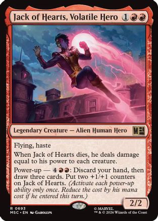 Jack of Hearts, Volatile Hero (MSC-693) [Commander: Marvel Super Heroes]