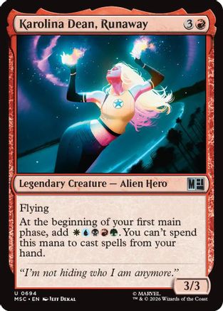 Karolina Dean, Runaway (MSC-694) [Commander: Marvel Super Heroes] Foil