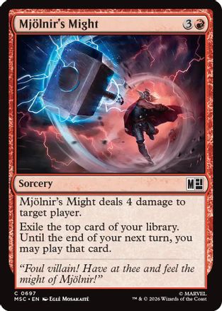 Mjolnir's Might (MSC-697) [Commander: Marvel Super Heroes] Foil