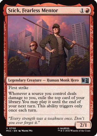 Stick, Fearless Mentor (MSC-706) [Commander: Marvel Super Heroes] Foil