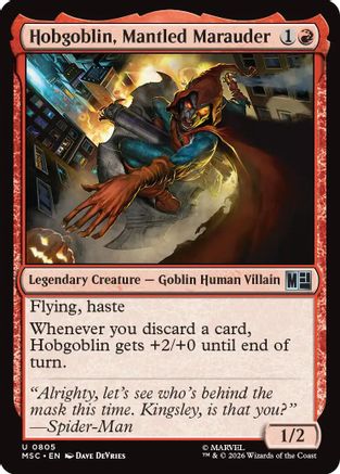 Hobgoblin, Mantled Marauder (MSC-805) [Commander: Marvel Super Heroes] Foil