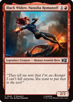 Black Widow, Natasha Romanoff (MSC-846) [Commander: Marvel Super Heroes]
