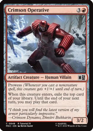 Crimson Operative (MSC-848) [Commander: Marvel Super Heroes]