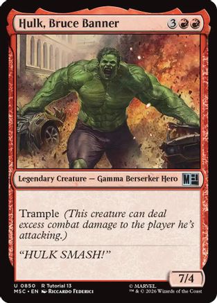 Hulk, Bruce Banner (MSC-850) [Commander: Marvel Super Heroes]