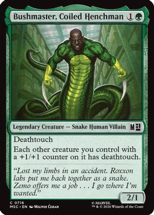 Bushmaster, Coiled Henchman (MSC-716) [Commander: Marvel Super Heroes] Foil