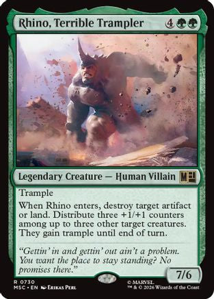 Rhino, Terrible Trampler (MSC-730) [Commander: Marvel Super Heroes] Foil