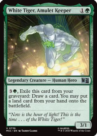 White Tiger, Amulet Keeper (MSC-736) [Commander: Marvel Super Heroes] Foil