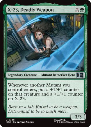 X-23, Deadly Weapon (MSC-738) [Commander: Marvel Super Heroes] Foil