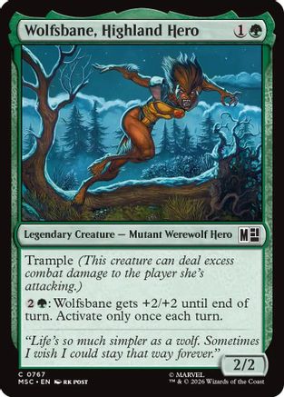 Wolfsbane, Highland Hero (MSC-767) [Commander: Marvel Super Heroes]