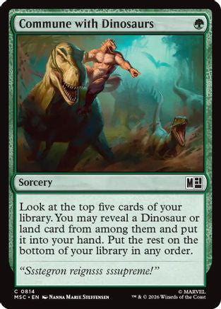 Commune with Dinosaurs (MSC-814) [Commander: Marvel Super Heroes] Foil