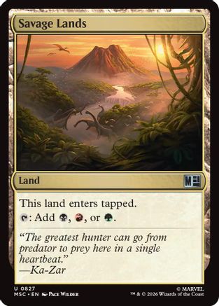Savage Lands (MSC-827) [Commander: Marvel Super Heroes] Foil