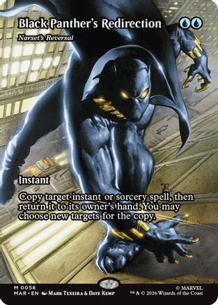 Black Panther's Redirection - Narset's Reversal (Borderless) (MAR-058) [Marvel Universe Eternal-Legal] Foil