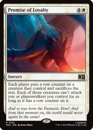 Promise of Loyalty (MSC-142) [Commander: Marvel Super Heroes]