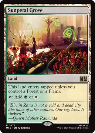 Sunpetal Grove (Surge Foil) (MSC-272) [Commander: Marvel Super Heroes] Foil