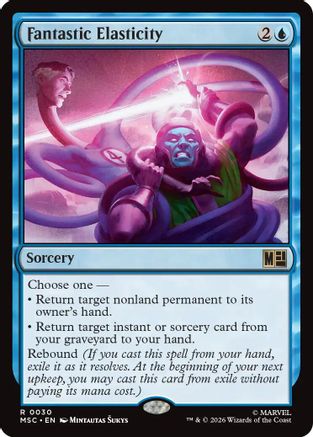Fantastic Elasticity (Surge Foil) (MSC-030) [Commander: Marvel Super Heroes] Foil