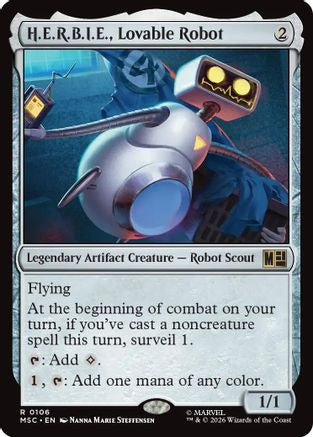 H.E.R.B.I.E., Lovable Robot (Surge Foil) (MSC-106) [Commander: Marvel Super Heroes] Foil