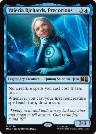 Valeria Richards, Precocious (Surge Foil) (MSC-038) [Commander: Marvel Super Heroes] Foil