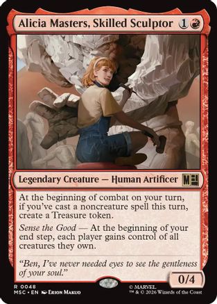 Alicia Masters, Skilled Sculptor (Surge Foil) (MSC-048) [Commander: Marvel Super Heroes] Foil