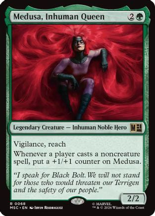 Medusa, Inhuman Queen (Surge Foil) (MSC-068) [Commander: Marvel Super Heroes] Foil