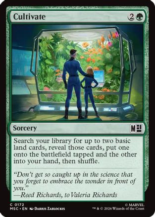 Cultivate (Surge Foil) (MSC-172) [Commander: Marvel Super Heroes] Foil