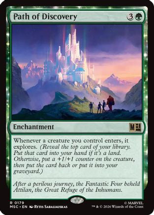 Path of Discovery (Surge Foil) (MSC-179) [Commander: Marvel Super Heroes] Foil