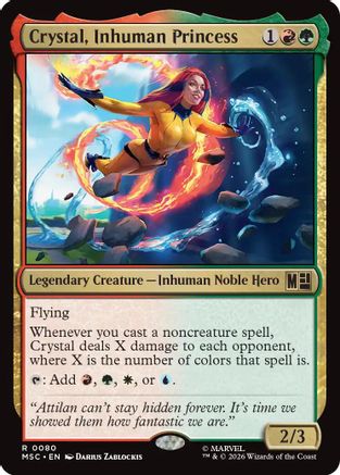Crystal, Inhuman Princess (Surge Foil) (MSC-080) [Commander: Marvel Super Heroes] Foil