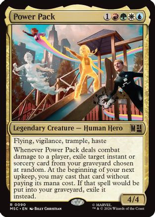 Power Pack (Surge Foil) (MSC-090) [Commander: Marvel Super Heroes] Foil