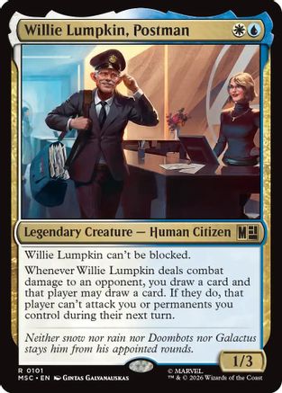Willie Lumpkin, Postman (Surge Foil) (MSC-101) [Commander: Marvel Super Heroes] Foil