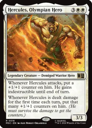 Hercules, Olympian Hero (Surge Foil) (MSC-016) [Commander: Marvel Super Heroes] Foil