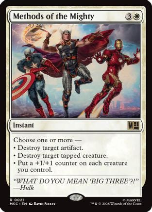 Methods of the Mighty (Surge Foil) (MSC-021) [Commander: Marvel Super Heroes] Foil