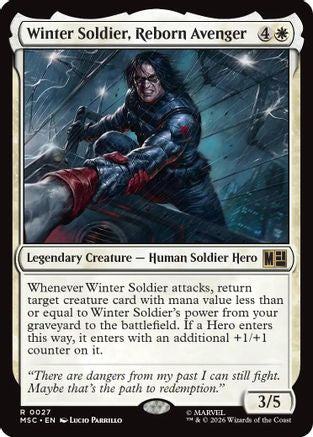 Winter Soldier, Reborn Avenger (Surge Foil) (MSC-027) [Commander: Marvel Super Heroes] Foil
