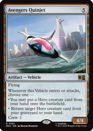 Avengers Quinjet (Surge Foil) (MSC-102) [Commander: Marvel Super Heroes] Foil