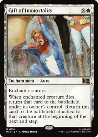 Gift of Immortality (Surge Foil) (MSC-134) [Commander: Marvel Super Heroes] Foil
