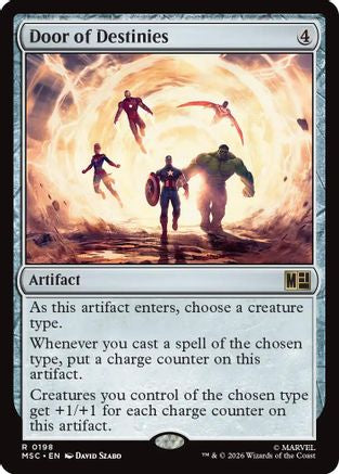 Door of Destinies (Surge Foil) (MSC-198) [Commander: Marvel Super Heroes] Foil
