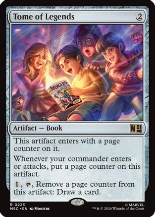 Tome of Legends (Surge Foil) (MSC-223) [Commander: Marvel Super Heroes] Foil