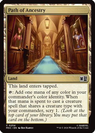 Path of Ancestry (Surge Foil) (MSC-254) [Commander: Marvel Super Heroes] Foil