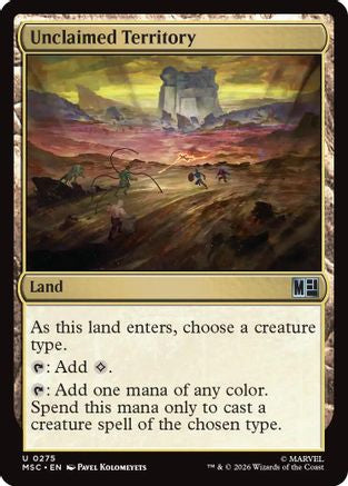 Unclaimed Territory (Surge Foil) (MSC-275) [Commander: Marvel Super Heroes] Foil