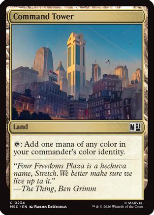 Command Tower (MSC-234) (Surge Foil) [Commander: Marvel Super Heroes] Foil