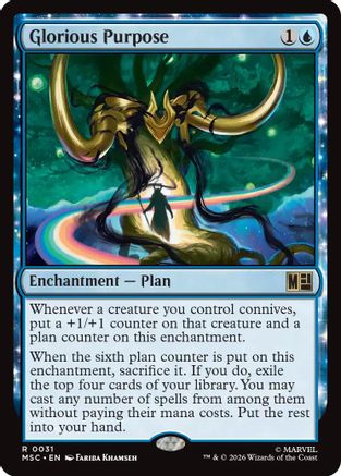 Glorious Purpose (Surge Foil) (MSC-031) [Commander: Marvel Super Heroes] Foil