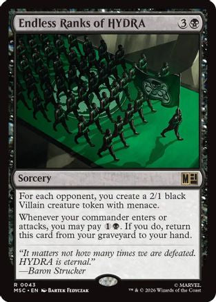 Endless Ranks of HYDRA (MSC-043) [Commander: Marvel Super Heroes]