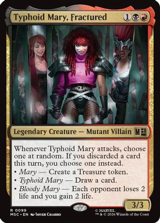 Typhoid Mary, Fractured (Surge Foil) (MSC-099) [Commander: Marvel Super Heroes] Foil