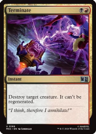 Terminate (MSC-189) [Commander: Marvel Super Heroes]