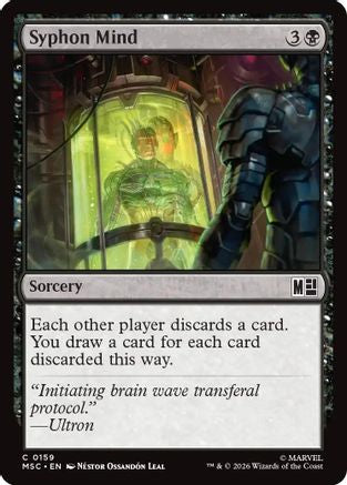 Syphon Mind (Surge Foil) (MSC-159) [Commander: Marvel Super Heroes] Foil