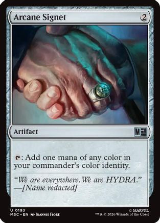 Arcane Signet (MSC-193) (Surge Foil) [Commander: Marvel Super Heroes] Foil
