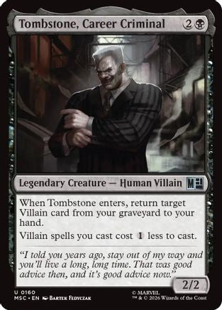 Tombstone, Career Criminal (MSC-160) [Commander: Marvel Super Heroes]